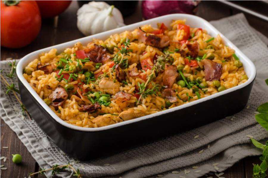 صينية رز بالخضار